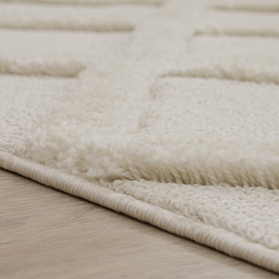 Laagpolig Vloerkleed - Gen Geruit - Creme Laagpolig Vloerkleed - Gen Geruit - Creme