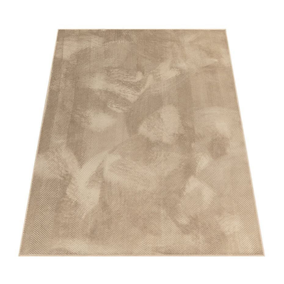 Laagpolig Vloerkleed - Hanora Uni - Beige Laagpolig Vloerkleed - Hanora Uni - Beige