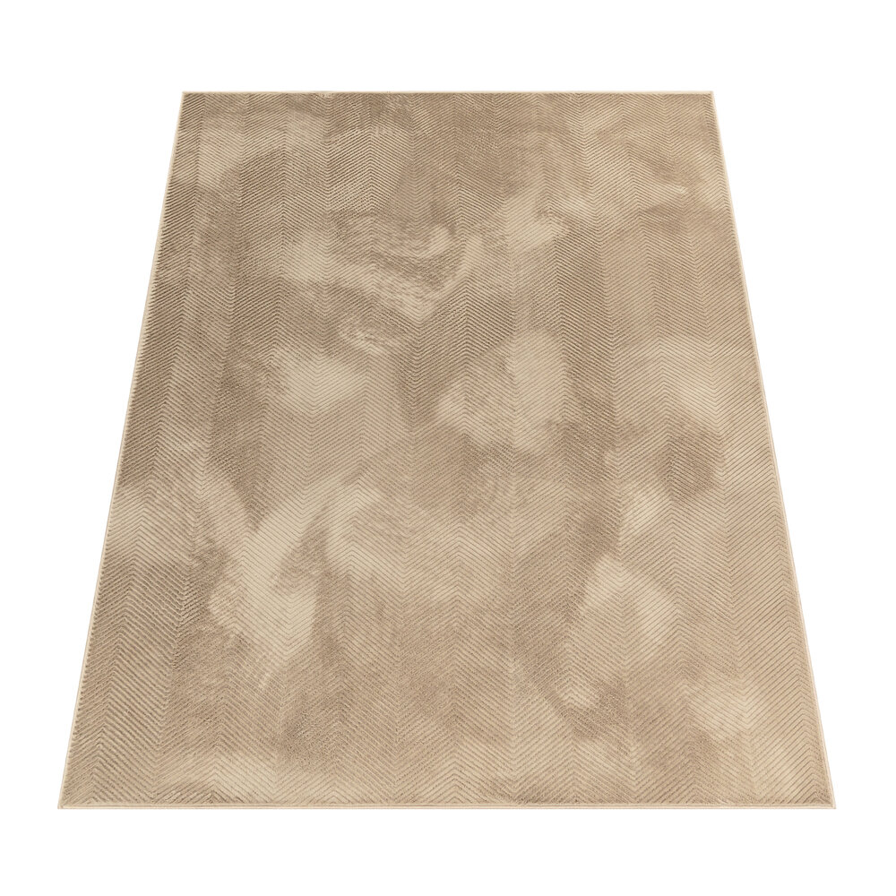 Laagpolig Vloerkleed - Hanora Uni - Beige Laagpolig Vloerkleed - Hanora Uni - Beige