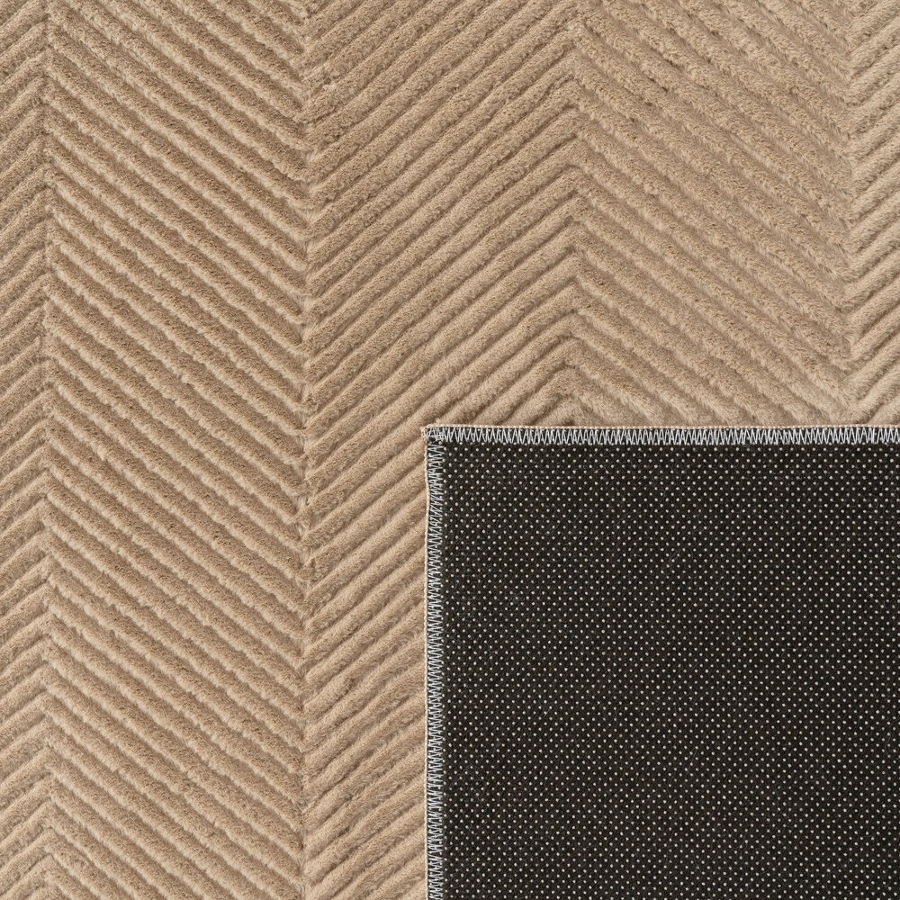 Laagpolig Vloerkleed - Hanora Uni - Beige Laagpolig Vloerkleed - Hanora Uni - Beige