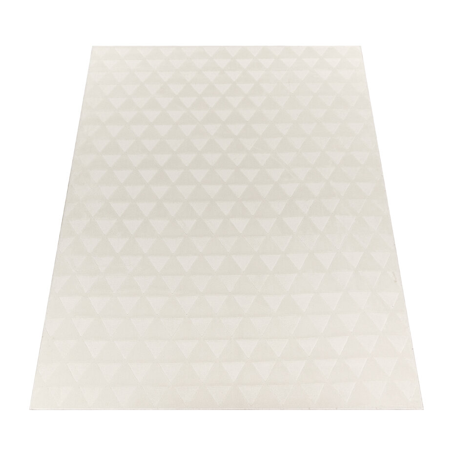 Laagpolig Vloerkleed - Hanora Uni Geo - Creme