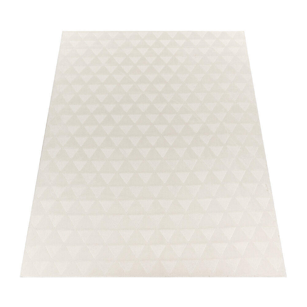 Laagpolig Vloerkleed - Hanora Uni Geo - Creme