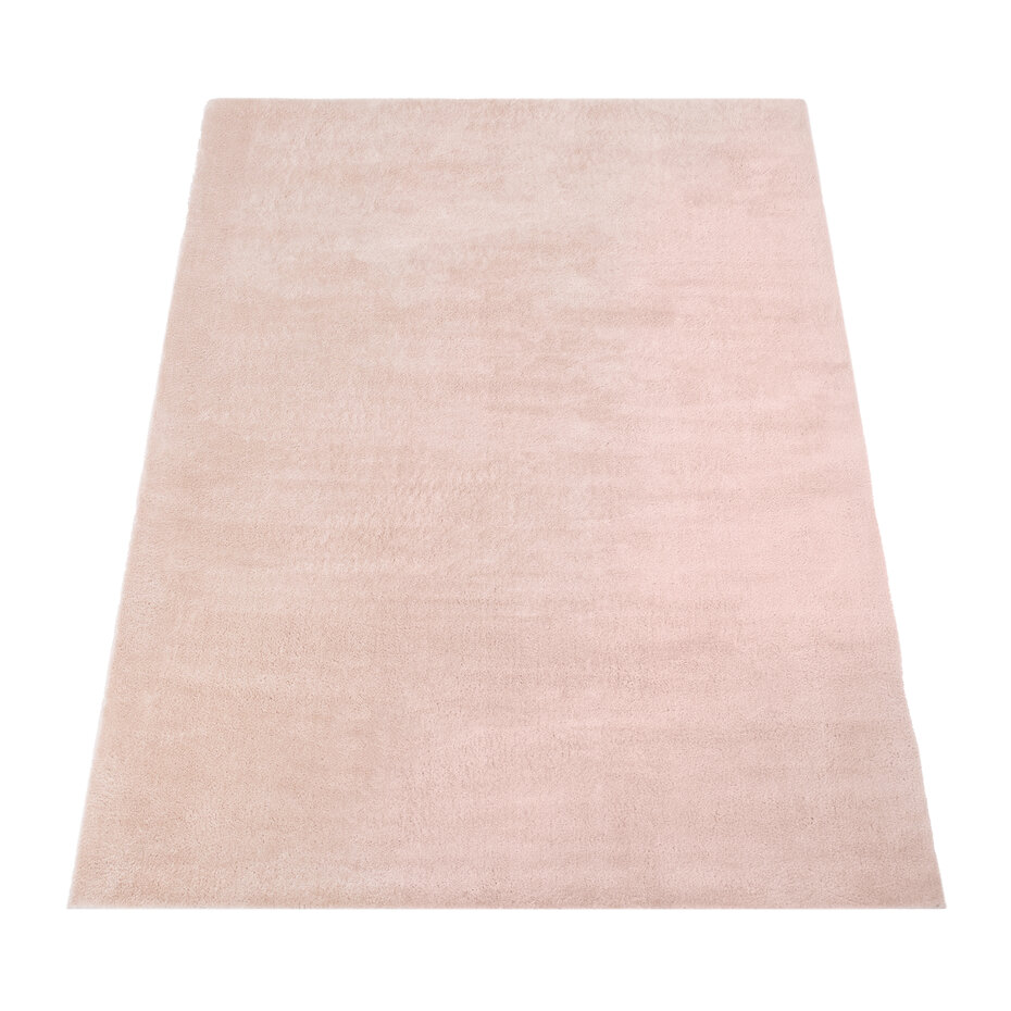 Hoogpolig Vloerkleed Kandora - Effen Uni - Roze Hoogpolig Vloerkleed Kandora - Effen Uni - Roze