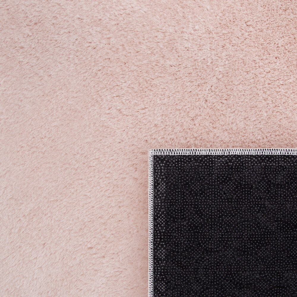 Hoogpolig Vloerkleed Kandora - Effen Uni - Roze Hoogpolig Vloerkleed Kandora - Effen Uni - Roze