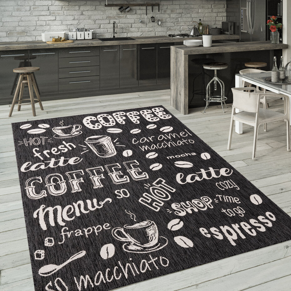 Keukenkleed - Kitchen - Koffie - Antraciet Keukenkleed - Kitchen - Koffie - Antraciet