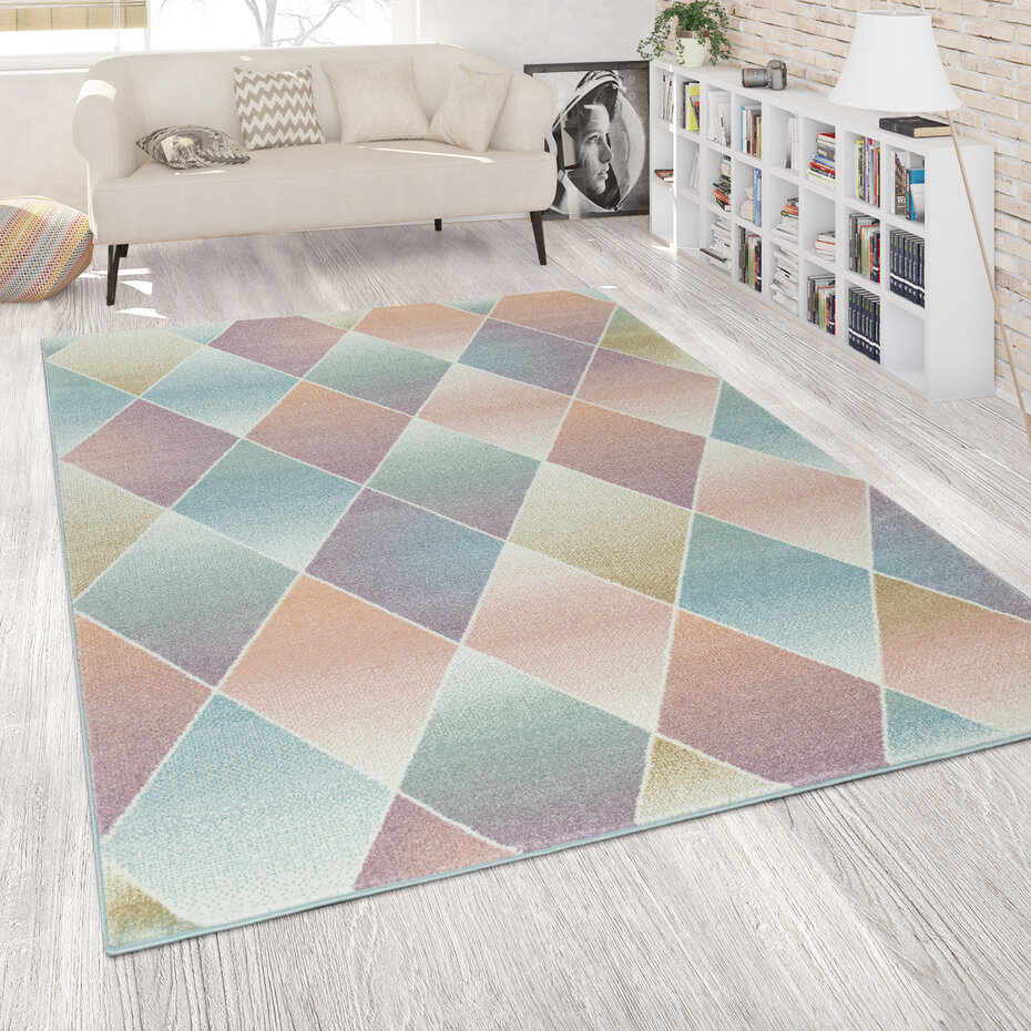 Laagpolig Vloerkleed - Kosaro Geruit - Multi Laagpolig Vloerkleed - Kosaro Geruit - Multi