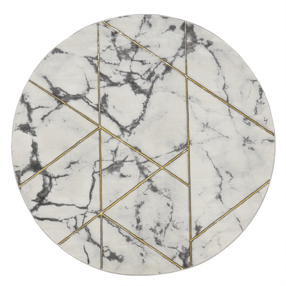 Laagpolig Vloerkleed Kraline - Marmer Design - Goud Laagpolig Vloerkleed Kraline - Marmer Design - Goud