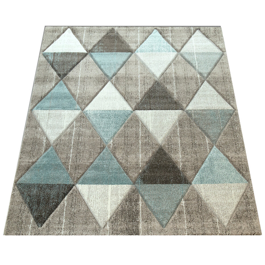 Laagpolig Vloerkleed Lareva - Geometrisch Design - Beige
