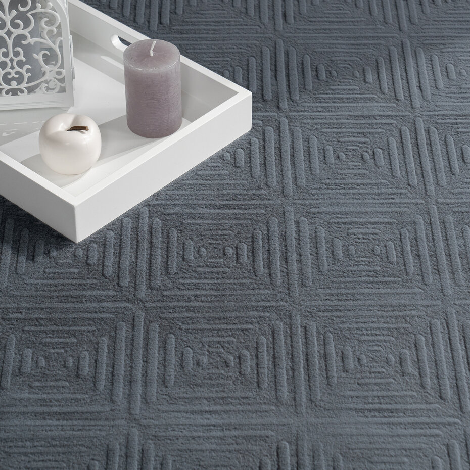 Geblokt vloerkleed - Lely Antraciet Geblokt vloerkleed - Lely Antraciet