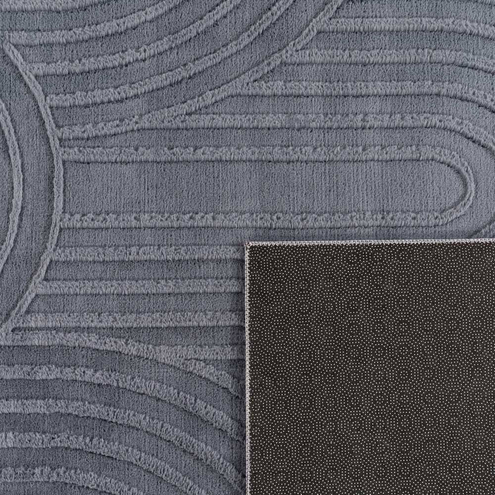 Wasbaar Japandi vloerkleed - Lely Antraciet Wasbaar Japandi vloerkleed - Lely Antraciet