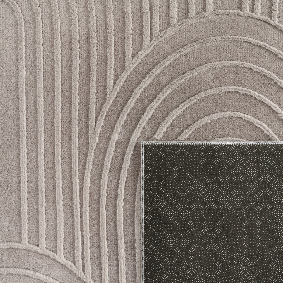 Wasbaar Japandi vloerkleed - Lely Grijs