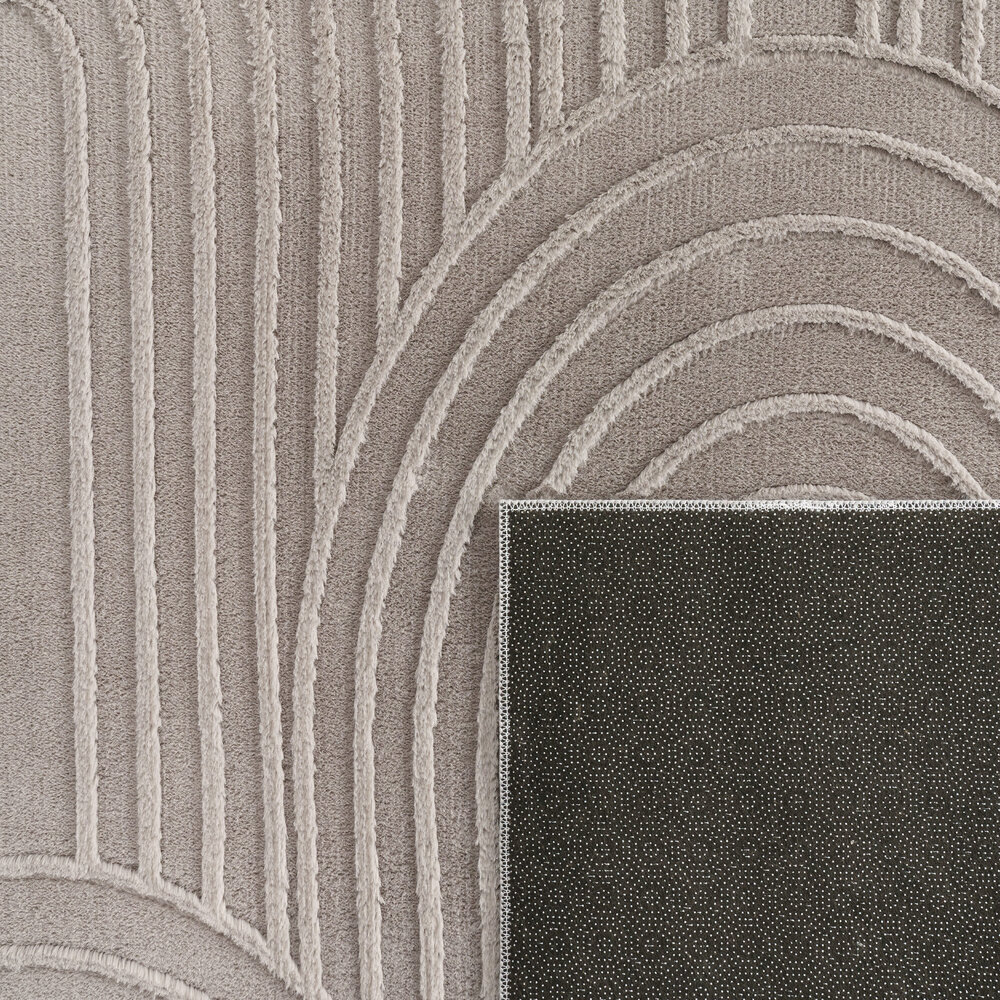 Wasbaar Japandi vloerkleed - Lely Grijs