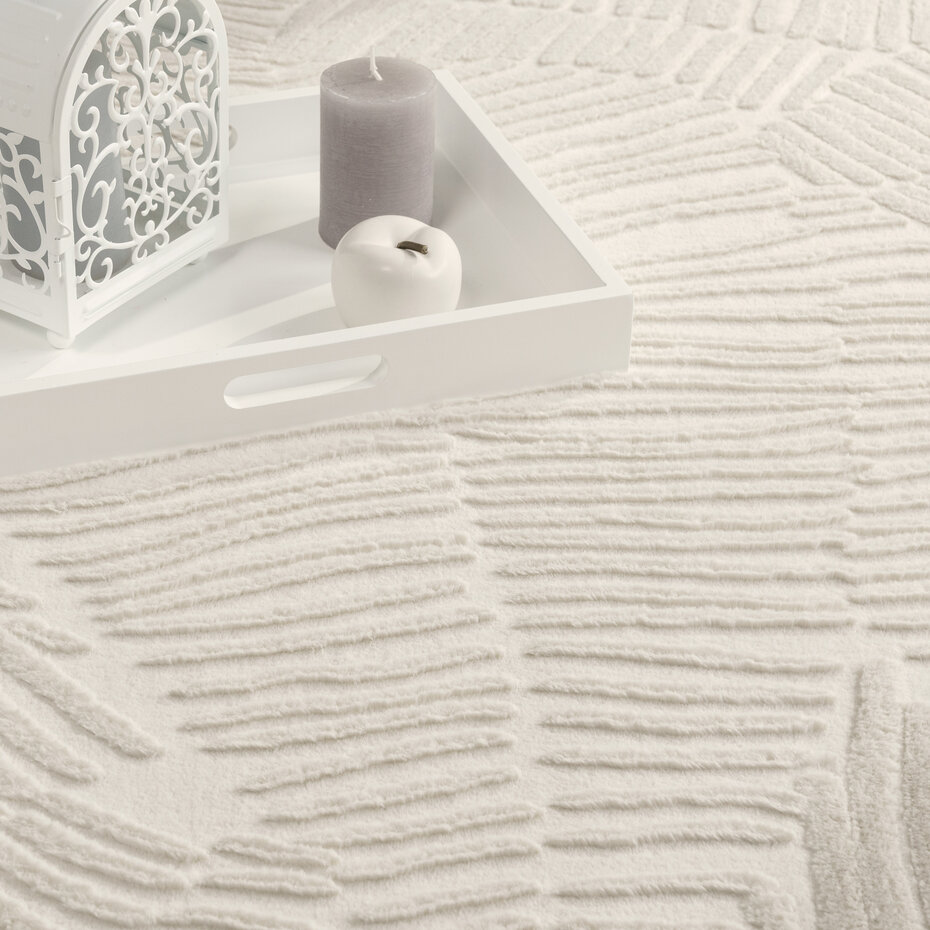 Modern vloerkleed - Lely Lines Crème