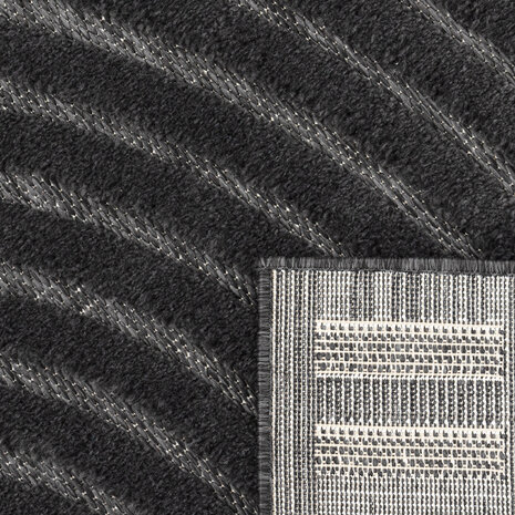 Binnen- en buitenkleed - Livotta Japandi Antraciet Binnen- en buitenkleed - Livotta Japandi Antraciet