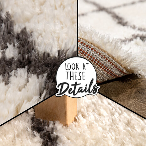 Hoogpolig Vloerkleed Berber Maginto - Creme