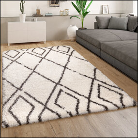 Hoogpolig Vloerkleed Berber Maginto - Creme