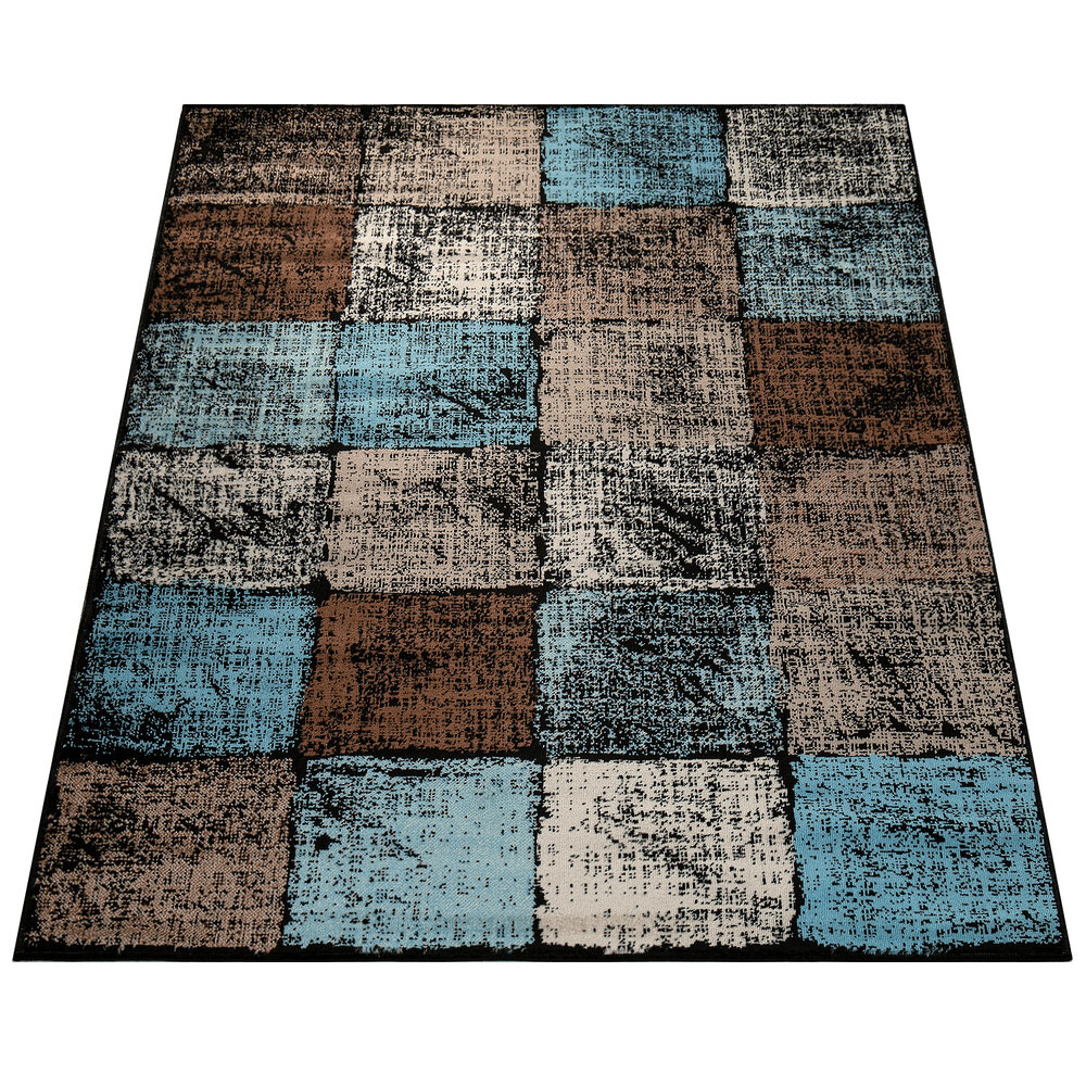 Laagpolig Vloerkleed Metr - Geblokt - Bruin Laagpolig Vloerkleed Metr - Geblokt - Bruin