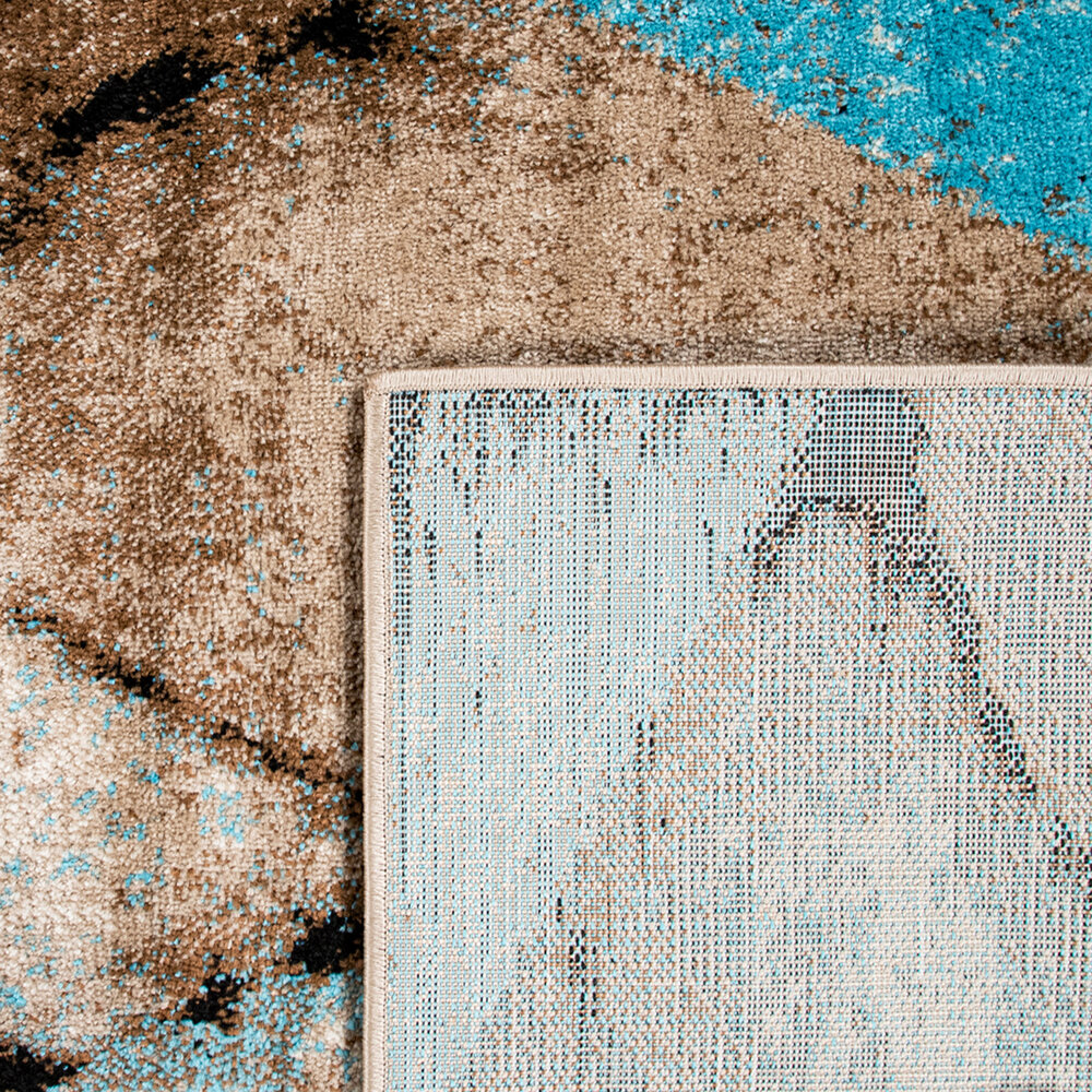 Laagpolig Vloerkleed Metr - Geruit Design - Bruin Laagpolig Vloerkleed Metr - Geruit Design - Bruin