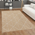Laagpolig Vloerkleed Modilia - Geo - Beige