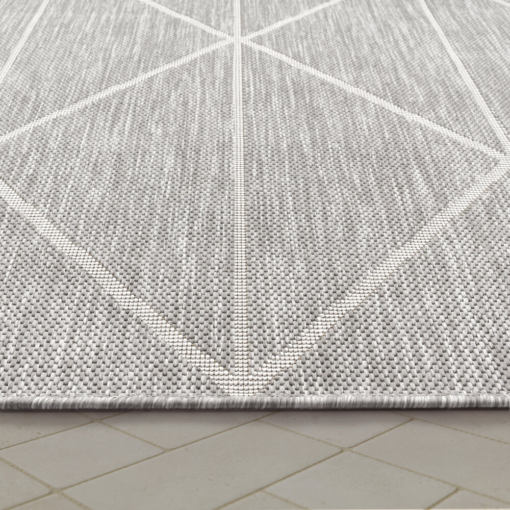 Laagpolig Vloerkleed Modilia - Geo - Grijs Laagpolig Vloerkleed Modilia - Geo - Grijs