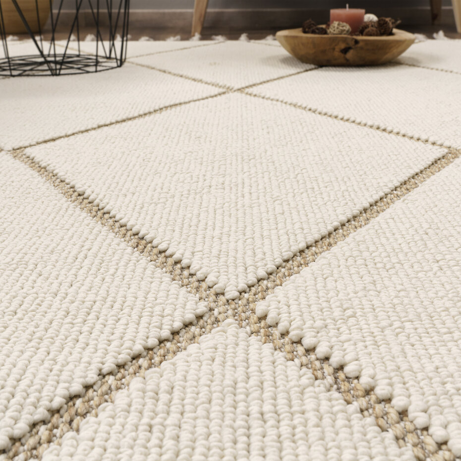 Scandinavisch vloerkleed - Munilia Crème/Beige Scandinavisch vloerkleed - Munilia Crème/Beige