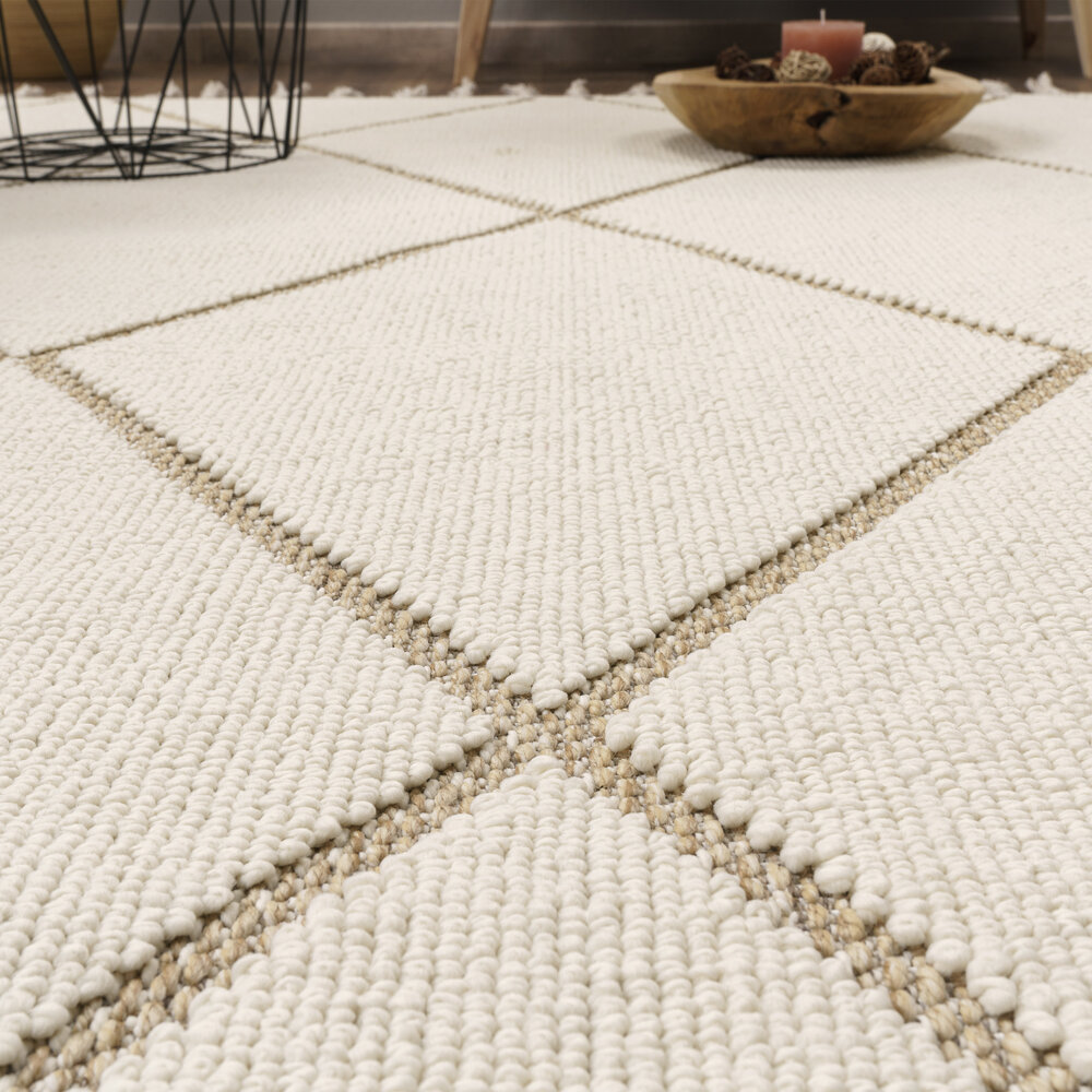 Scandinavisch vloerkleed - Munilia Crème/Beige Scandinavisch vloerkleed - Munilia Crème/Beige