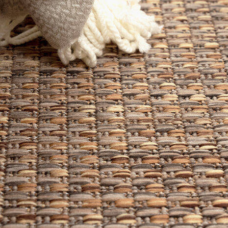 Binnen & Buitenkleed Nacira Laagpolig Vloerkleed - Beige