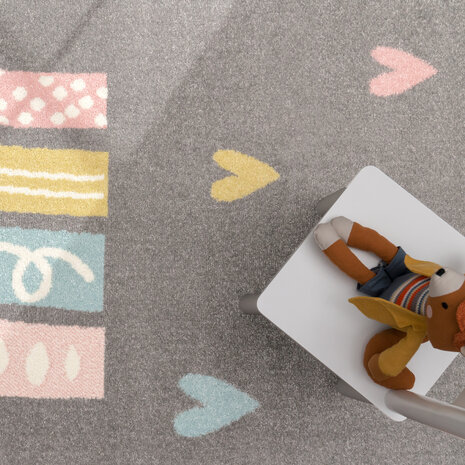 Kinderkamer Vloerkleed - Ninaro - Grijs