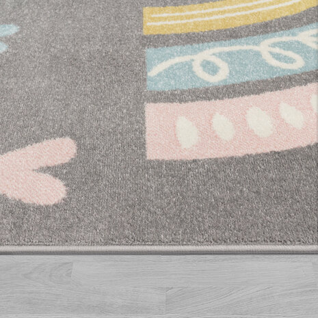 Kinderkamer Vloerkleed - Ninaro - Grijs