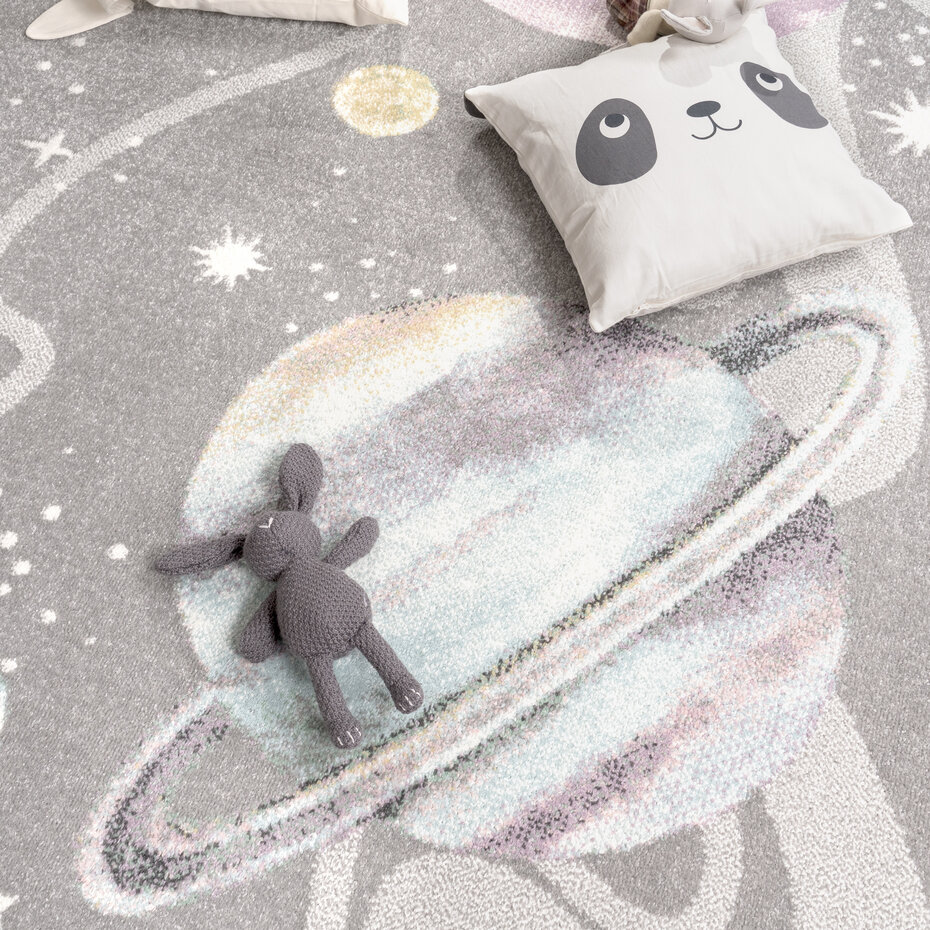 Kinderkamer Vloerkleed - Ninaro - Ruimte - Grijs