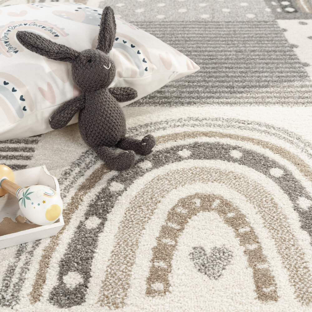 Kinderkamer Vloerkleed - Ninaro - Grijs Kinderkamer Vloerkleed - Ninaro - Grijs
