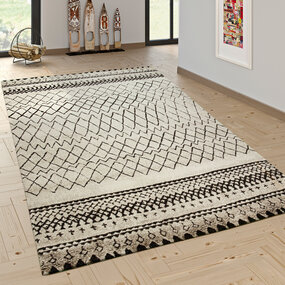 Laagpolig Gabbeh Vloerkleed - Creme