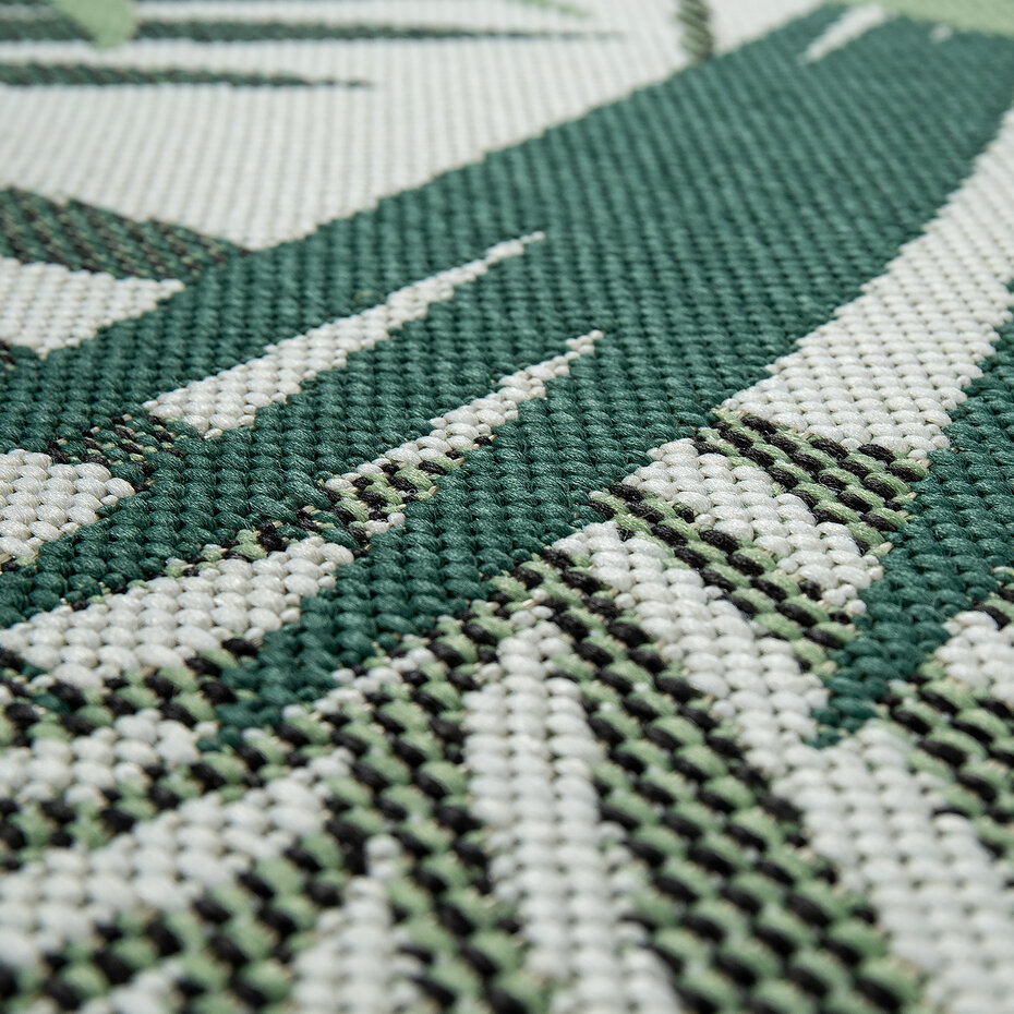 Binnen en Buitenkleed Ostivia - Gebloemd - Groen