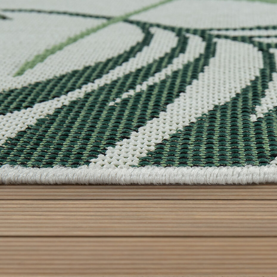 Binnen en Buitenkleed Ostivia - Gebloemd - Groen
