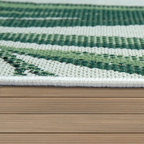 Binnen en Buitenkleed Ostivia - Gebloemd - Groen