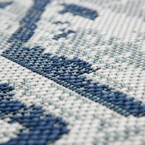 Binnen en Buitenkleed Ostivia - Vintage - Blauw