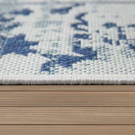 Binnen en Buitenkleed Ostivia - Vintage - Blauw