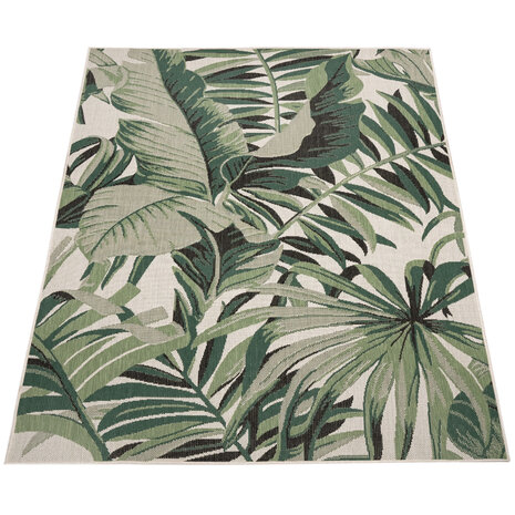 Binnen en Buitenkleed Ostivia - Gebloemd - Groen