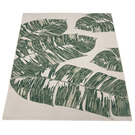 Binnen en Buitenkleed Ostivia - Gebloemd - Groen