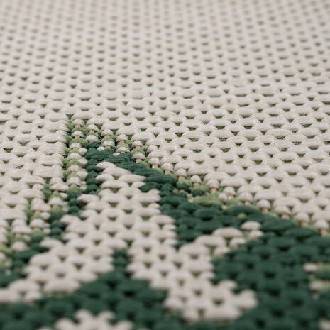 Binnen en Buitenkleed Ostivia - Gebloemd - Groen