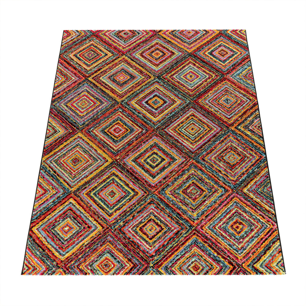 Laagpolig Boho Vloerkleed Pasaria - Multi Laagpolig Boho Vloerkleed Pasaria - Multi