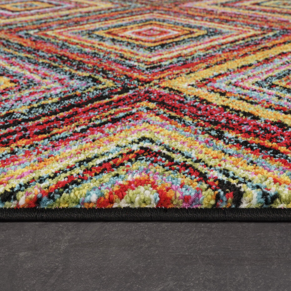 Laagpolig Boho Vloerkleed Pasaria - Multi Laagpolig Boho Vloerkleed Pasaria - Multi