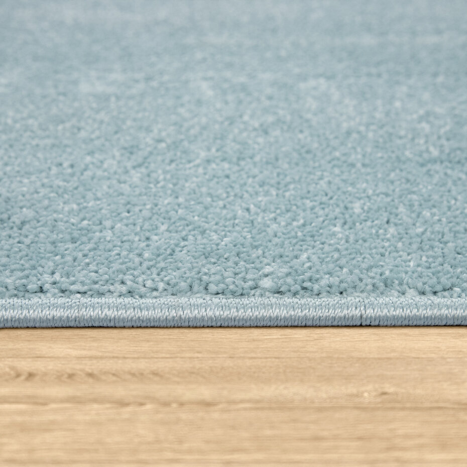 Laagpolig Effen Uni Vloerkleed Porera - Turquoise Laagpolig Effen Uni Vloerkleed Porera - Turquoise