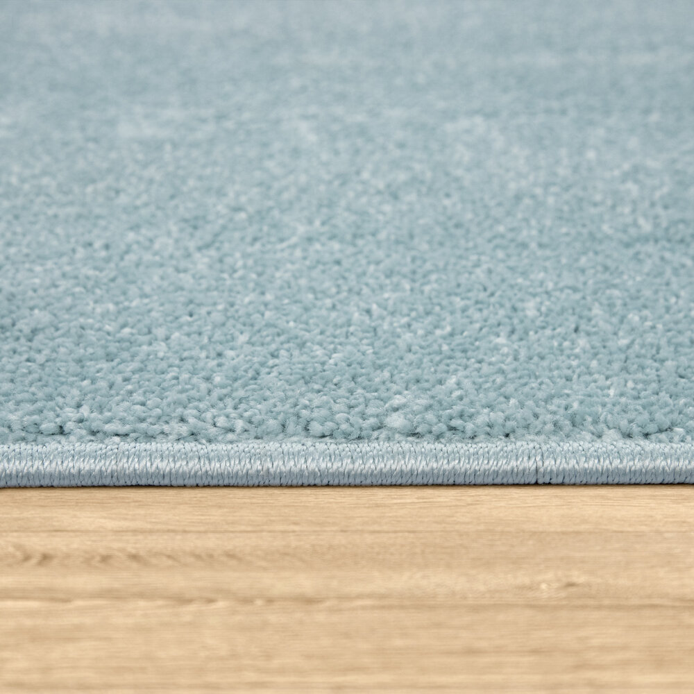 Laagpolig Effen Uni Vloerkleed Porera - Turquoise Laagpolig Effen Uni Vloerkleed Porera - Turquoise