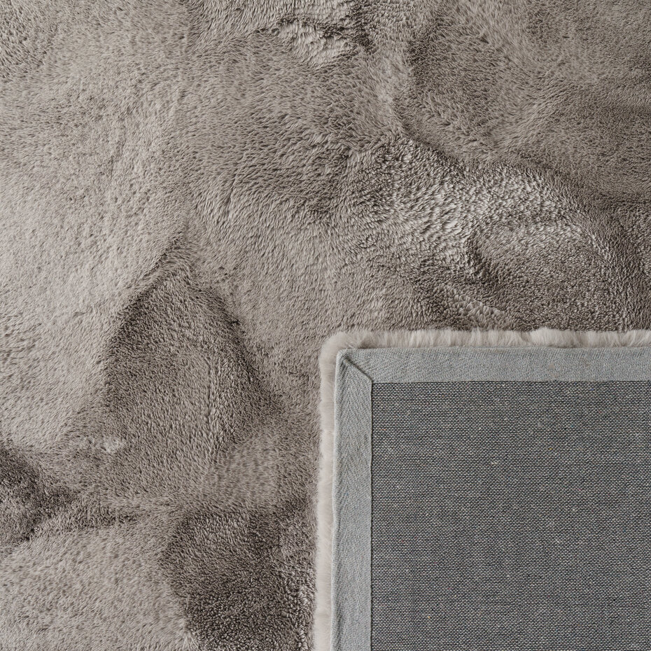 Hoogpolig Rabbit Plus Vloerkleed - Effen Uni - Grijs Hoogpolig Rabbit Plus Vloerkleed - Effen Uni - Grijs