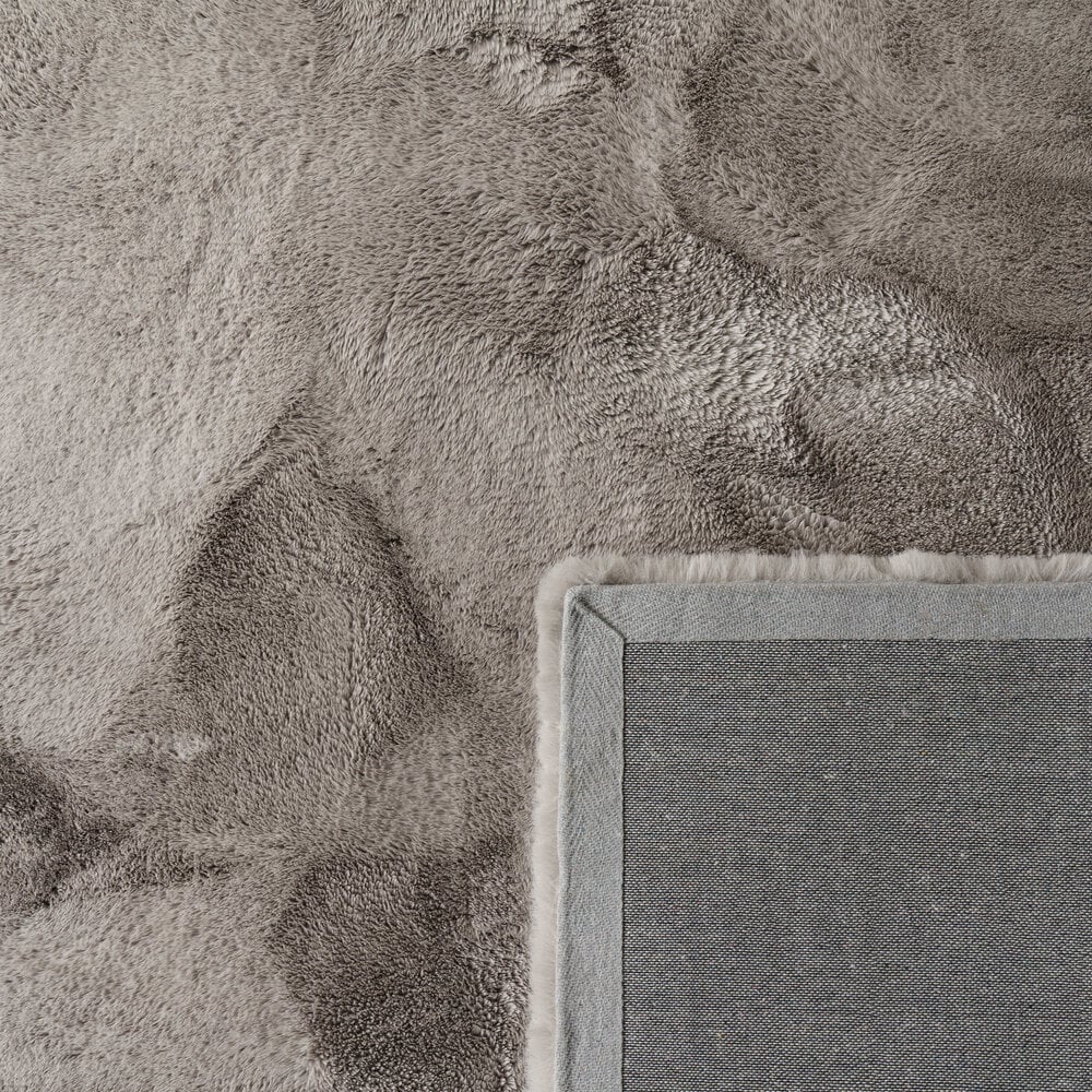 Hoogpolig Rabbit Plus Vloerkleed - Effen Uni - Grijs Hoogpolig Rabbit Plus Vloerkleed - Effen Uni - Grijs