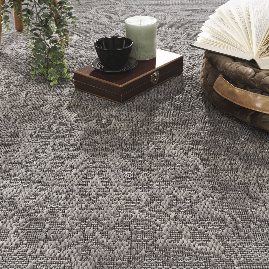 Binnen- en buitenkleed - Rimoda Vintage Grijs Binnen- en buitenkleed - Rimoda Vintage Grijs