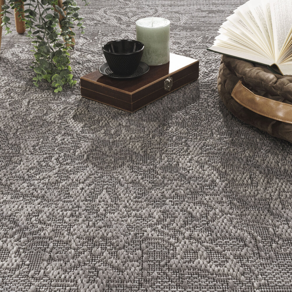 Binnen- en buitenkleed - Rimoda Vintage Grijs Binnen- en buitenkleed - Rimoda Vintage Grijs