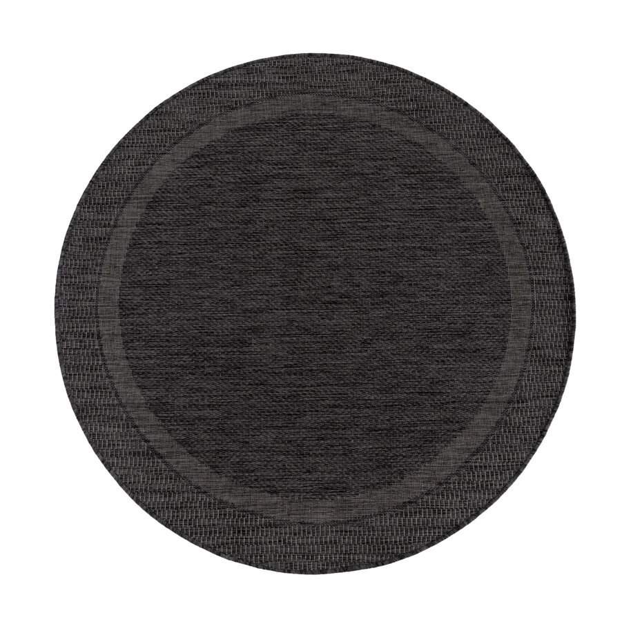 Binnen & Buitenkleed Romile - Kader / Lijstmotief - Antraciet