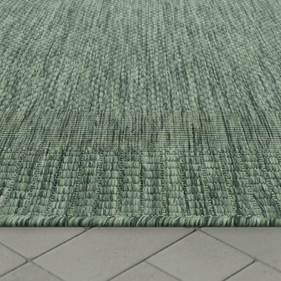 Binnen & Buitenkleed Romile - Kader / Lijstmotief - Groen